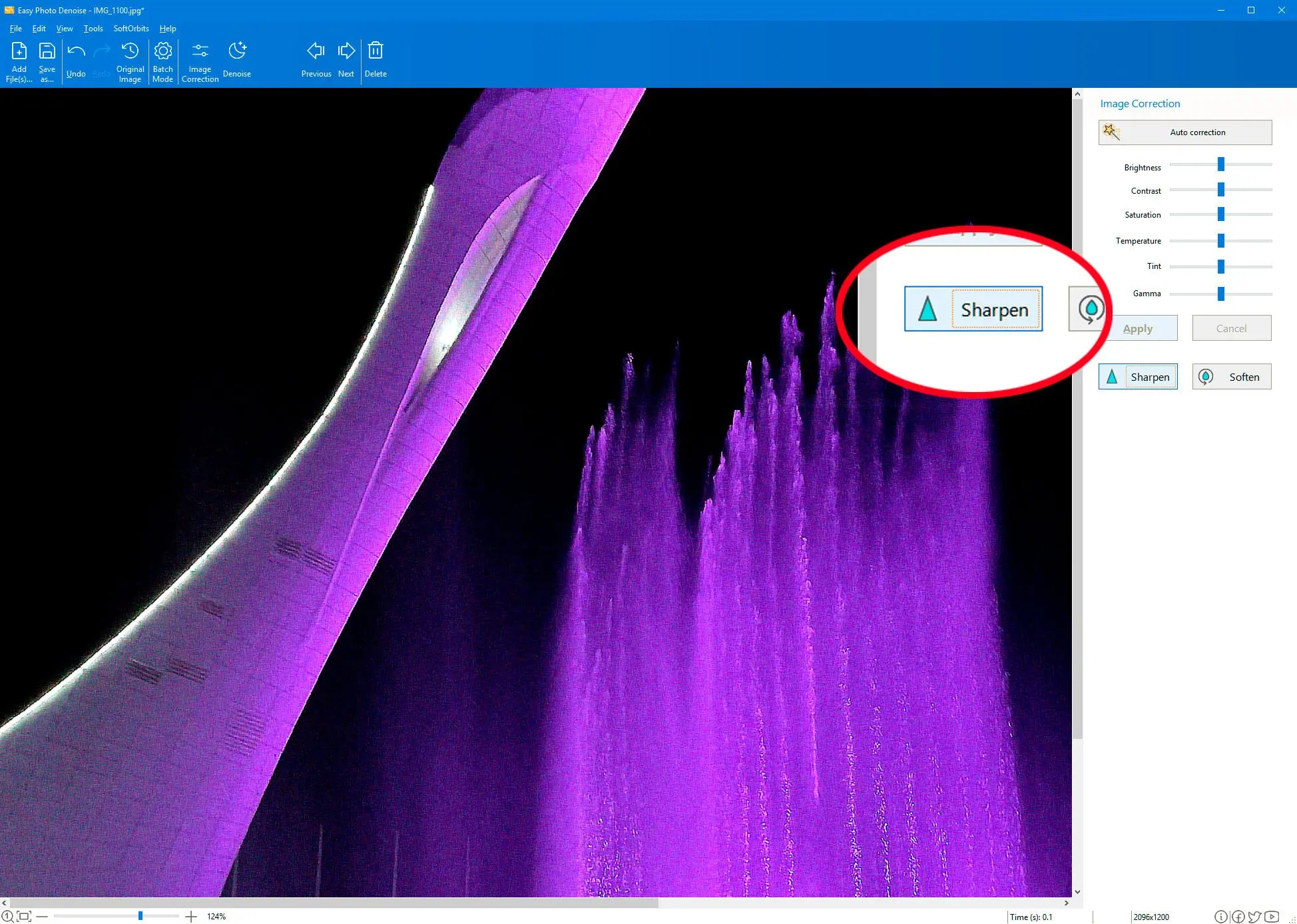  Sharpen blurry image..