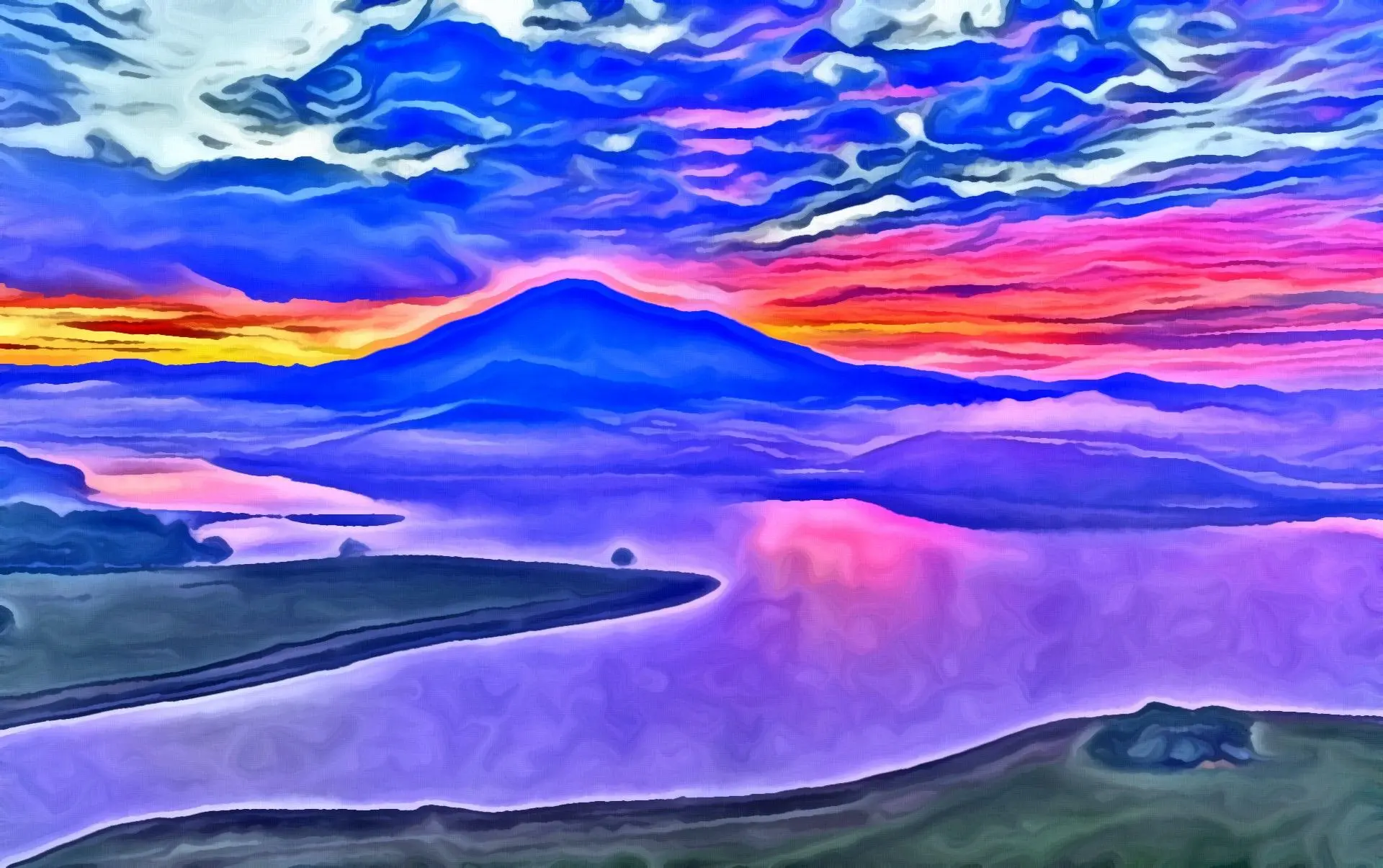 사진을 수채화로.