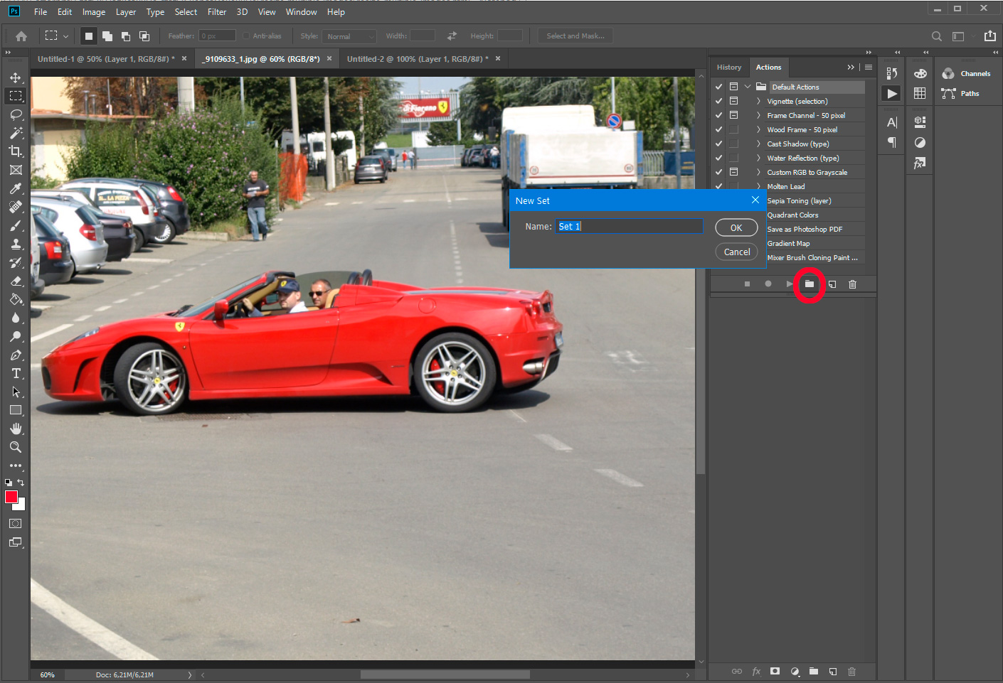 Photoshop - 세트 생성.
