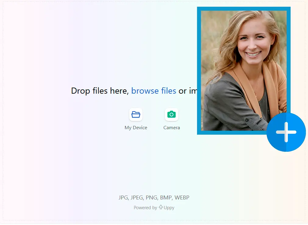 인물 사진 업로드.