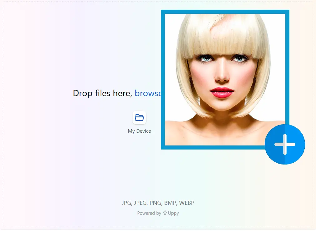 2개의 원본 사진 업로드.