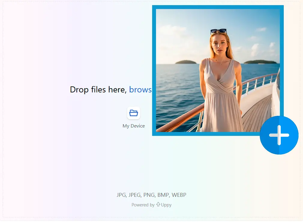 참조 이미지 업로드.
