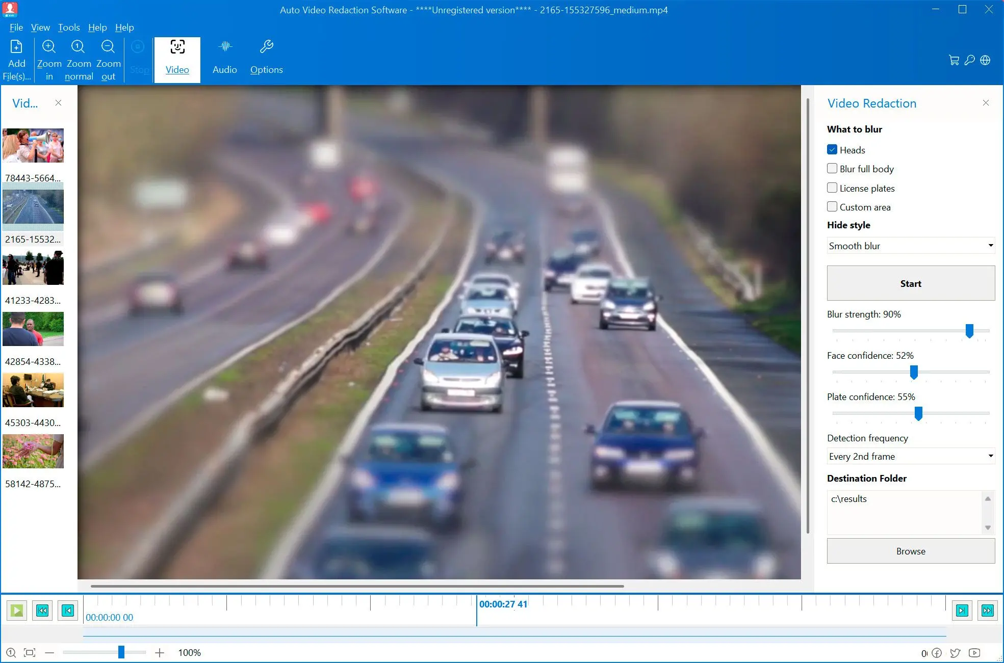 Auto Video Redaction Software 스크린샷.