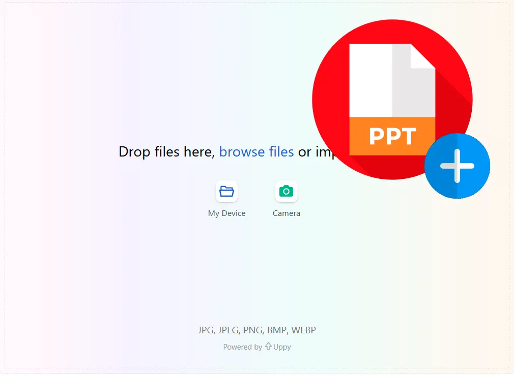 PPT 프레젠테이션 업로드.