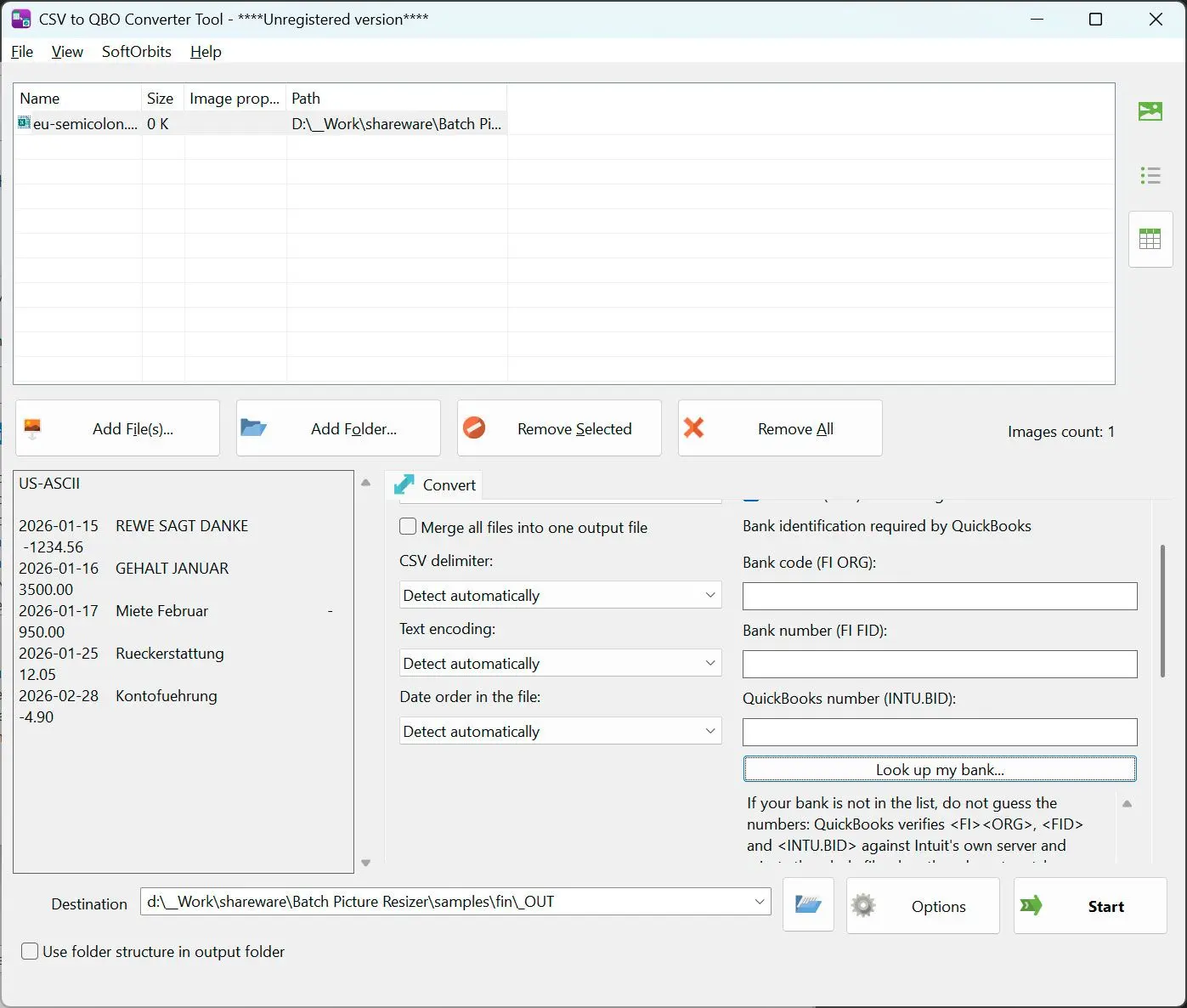 CSV to PDF Converter 스크린샷.