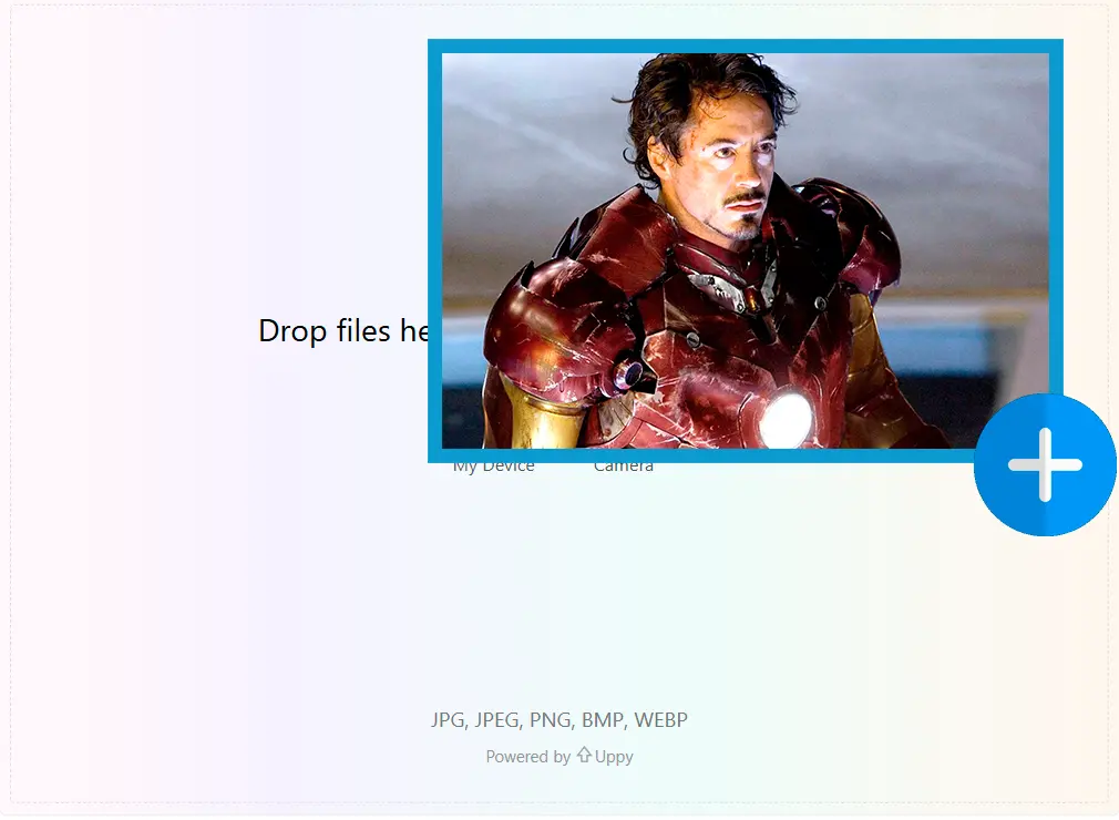대상 미디어 업로드.