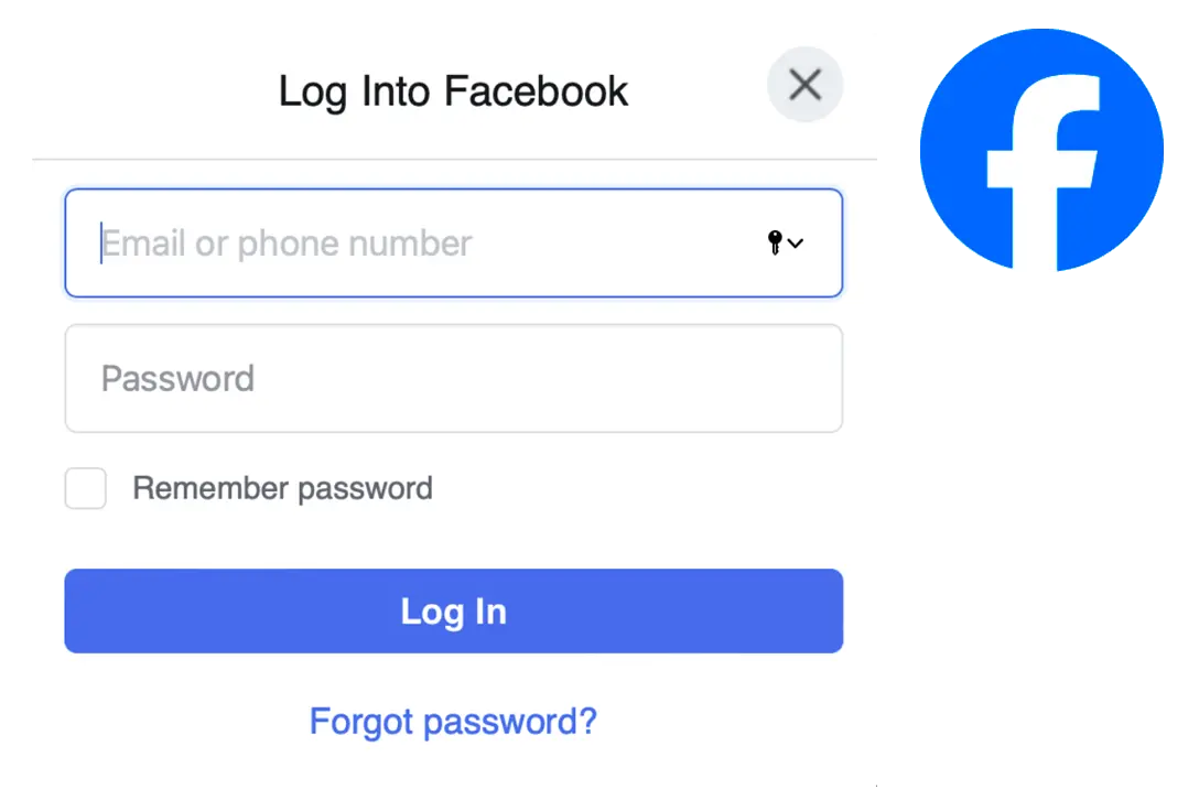 Facebook 로그인.