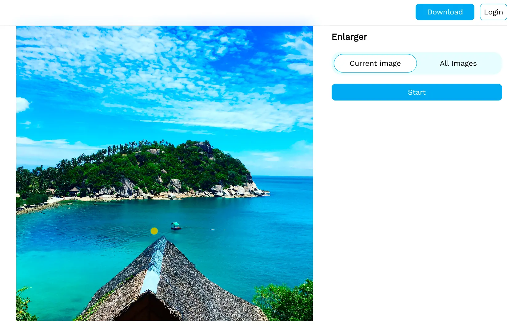 확대 버튼 클릭.