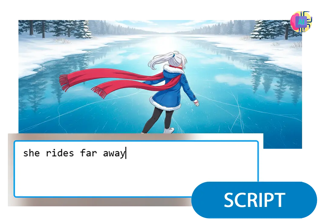 애니메이션 스크립트 입력.