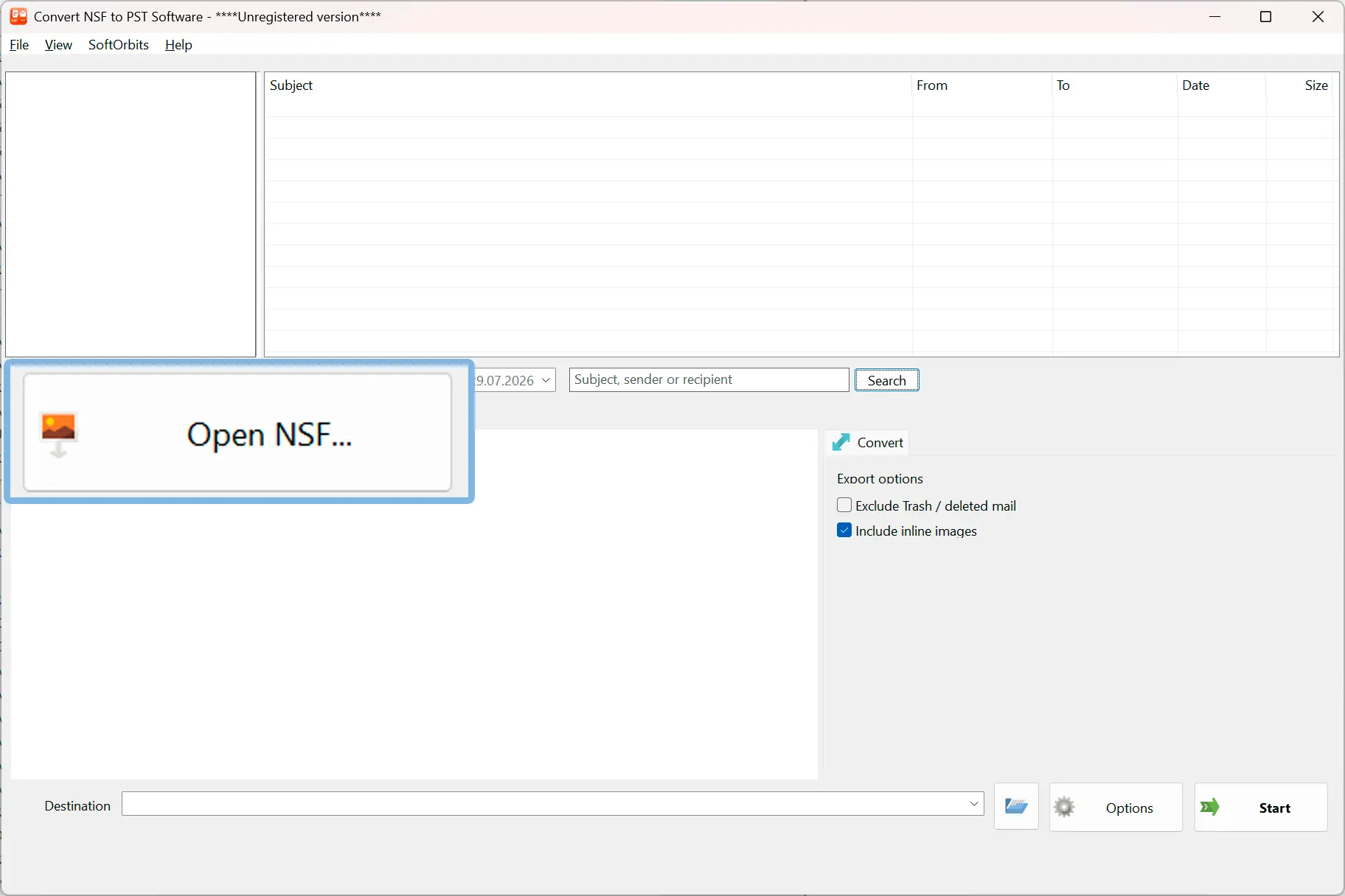 Lotus Notes 데이터베이스 열기.