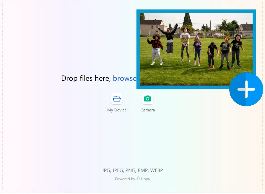 참조 이미지 업로드.